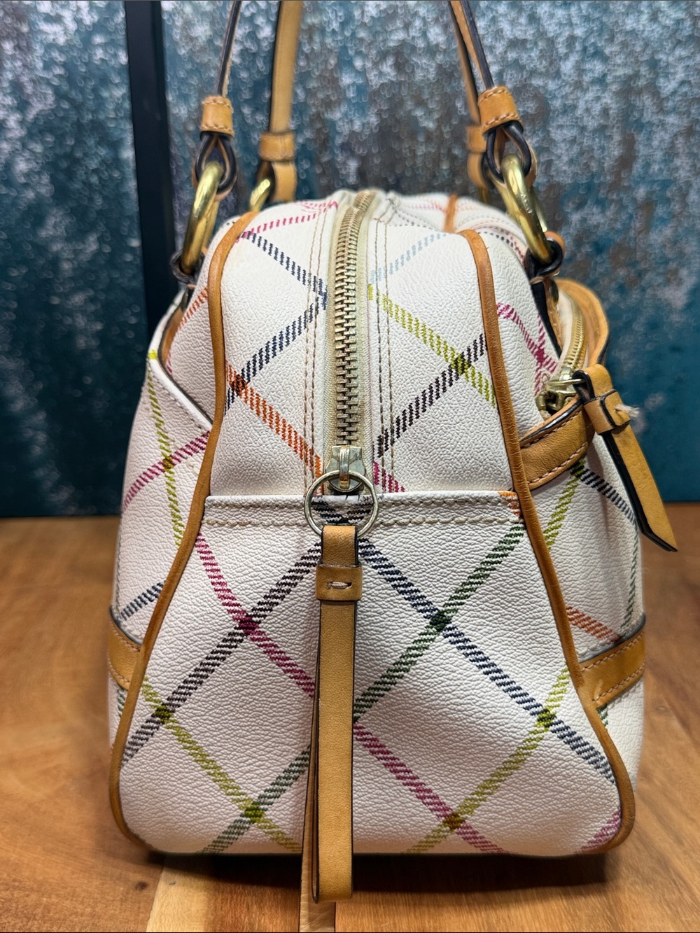 Coach Old Money 2012 Peyton Tattersall Plaid Satchel (EUC) - Picture 6 of 15